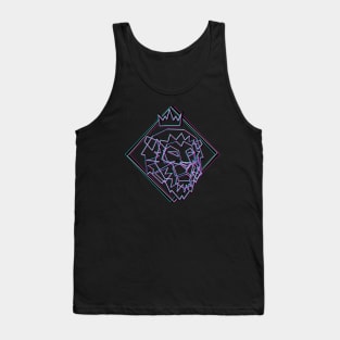 King Lion Line Art polygons Tank Top